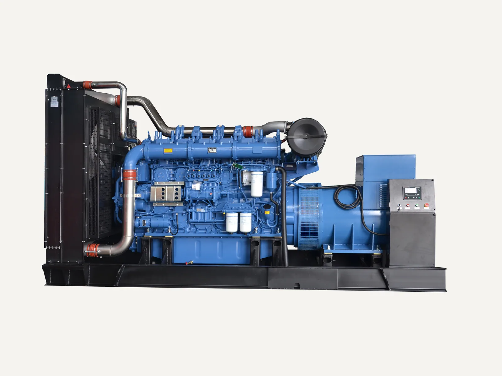 Yuchai-powered open diesel generator set in a manufacturing facility